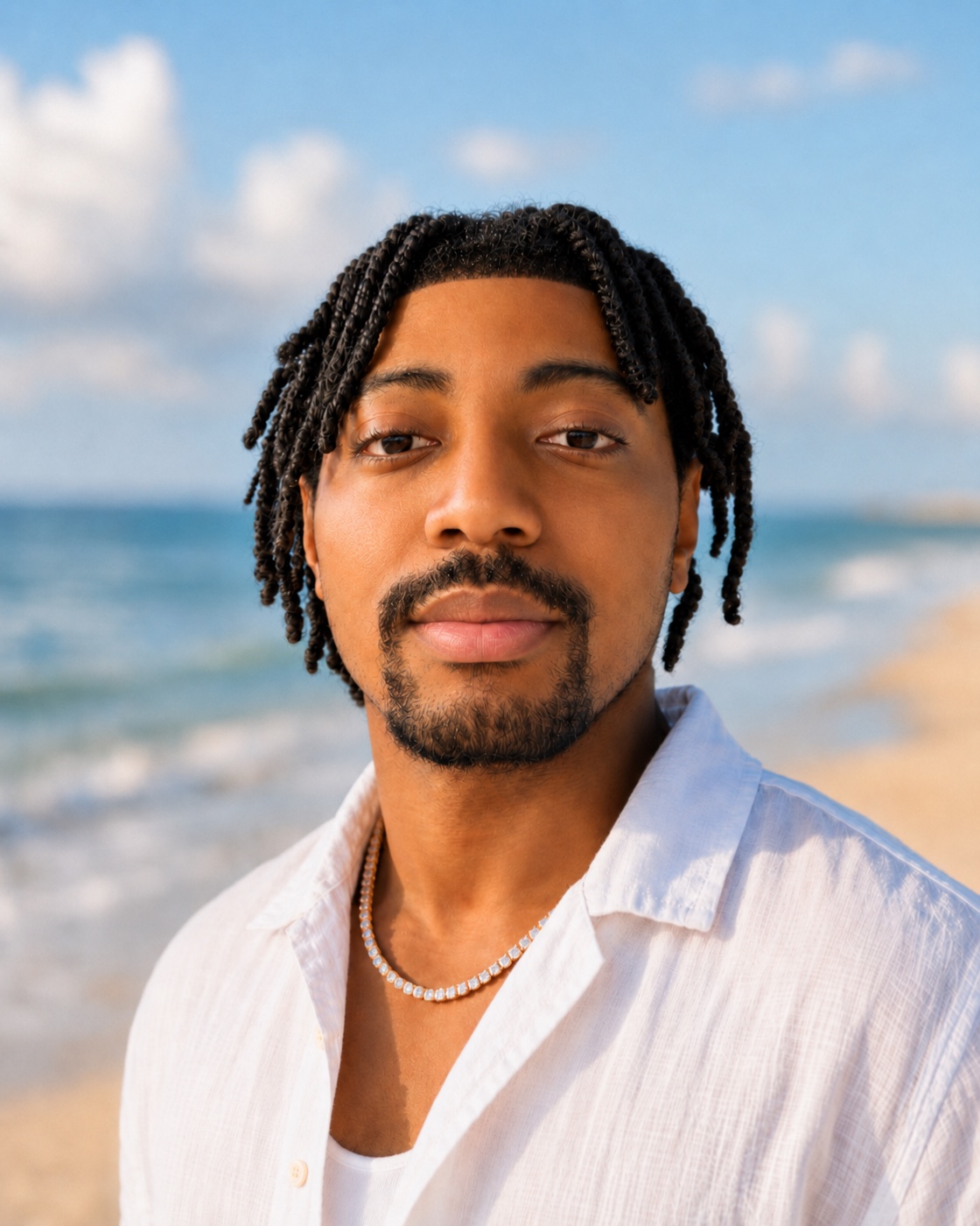 Portrait of Brandon Temple at the beach